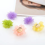Crochet Frosted Acrylic Flowers Patch Sticker for Earrings Necklaces Girls