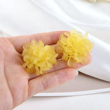 Crochet Frosted Acrylic Flowers Patch Sticker for Earrings Necklaces Girls