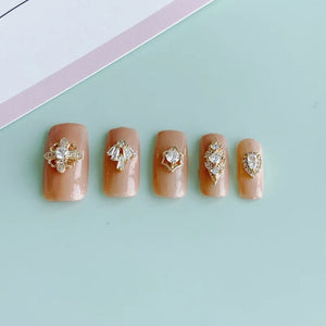 DIY Nail Art Zircon Gemstone Copper Ornament