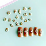 DIY Nail Art Zircon Gemstone Copper Ornament