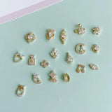 DIY Nail Art Zircon Gemstone Copper Ornament