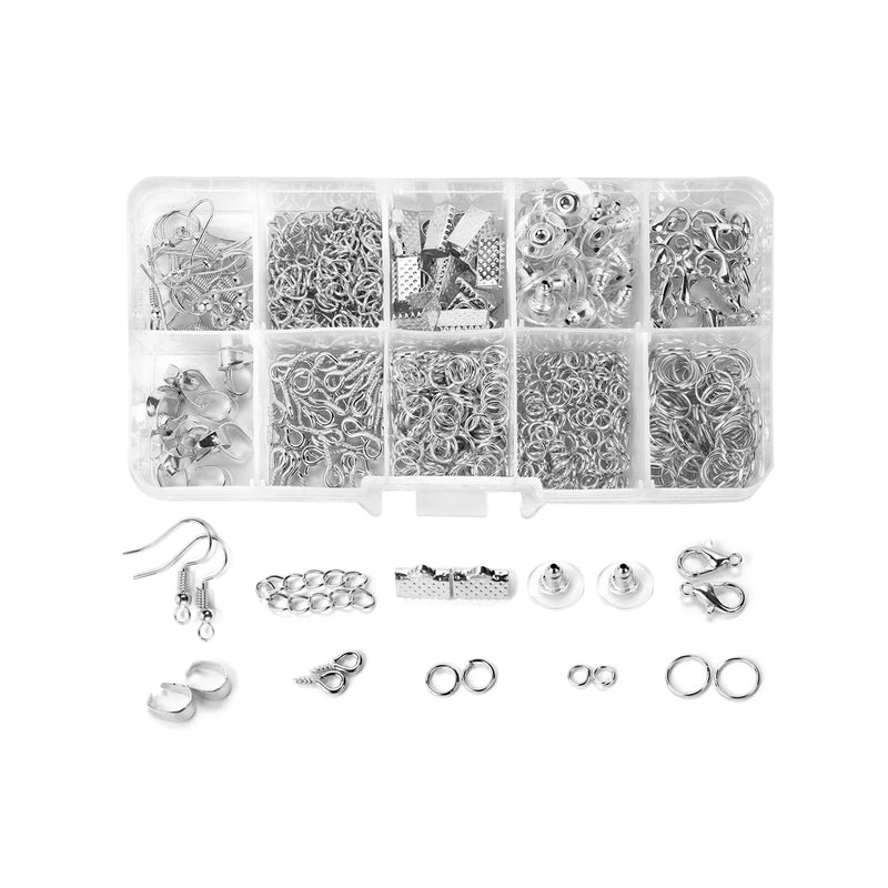 DIY Jewelry Accessories Set Ear Hooks Chain Open Ring Earrings Necklaces Parts