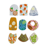 Cartoon Leaf Acrylic Acetic Acid Pendant Earring Necklace Charms 20pcs