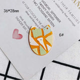 Cartoon Leaf Acrylic Acetic Acid Pendant Earring Necklace Charms 20pcs