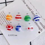 DIY Striped Glass Bead Necklace Bracelet Jewelry Accessories