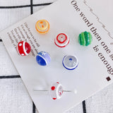DIY Striped Glass Bead Necklace Bracelet Jewelry Accessories