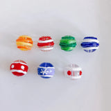 DIY Striped Glass Bead Necklace Bracelet Jewelry Accessories