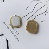 DIY Smudge Milk Tea Pendant Earrings Necklace Jewelry Material