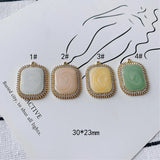 DIY Smudge Milk Tea Pendant Earrings Necklace Jewelry Material