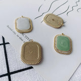 DIY Smudge Milk Tea Pendant Earrings Necklace Jewelry Material