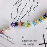 DIY Mixed Flower Glazed Beaded Jewelry Set