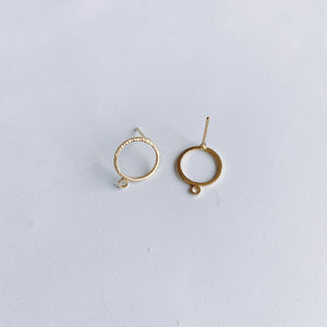 Copper Plated Real Ring Earrings Material Accessories