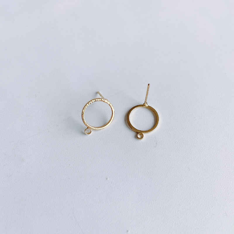 Copper Plated Real Ring Earrings Material Accessories