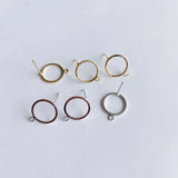 DIY Copper Plated Real Ring Earrings Material Accessories