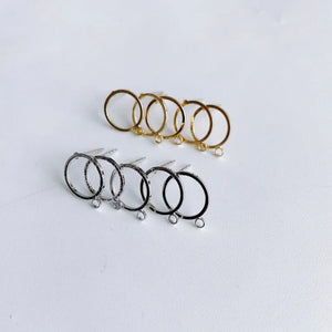Copper Plated Real Ring Earrings Material Accessories