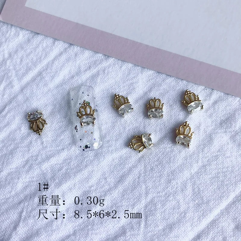 Zircon Flower Crown Nail Decorations DIY Jewelry Accessories