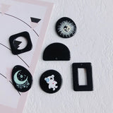 Retro Embossed Acrylic Sunflower Bear Earrings