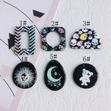Retro Embossed Acrylic Sunflower Bear Earrings