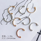 Copper Plated Double Hanging Half Circle Earrings Necklace Jewelry