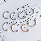 Copper Plated Double Hanging Half Circle Earrings Necklace Jewelry