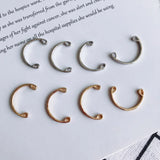 Copper Plated Double Hanging Half Circle Earrings Necklace Jewelry