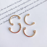 Copper Plated Double Hanging Half Circle Earrings Necklace Jewelry