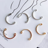 Copper Plated Double Hanging Half Circle Earrings Necklace Jewelry