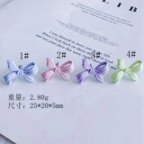 Spring Alloy Spray Paint Earrings S925 Silver Needle Bow Earrings
