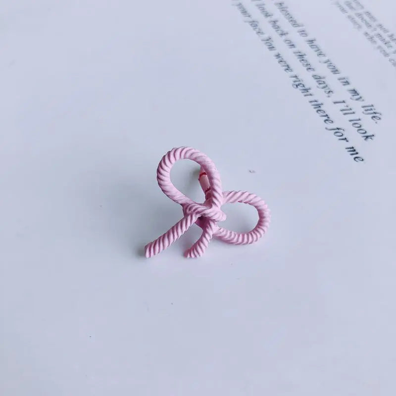 Summer Alloy Bow Hollow Earrings Stud Earrings