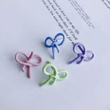 Summer Alloy Bow Hollow Earrings Stud Earrings