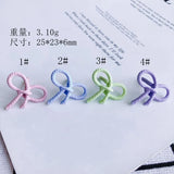 Summer Alloy Bow Hollow Earrings Stud Earrings