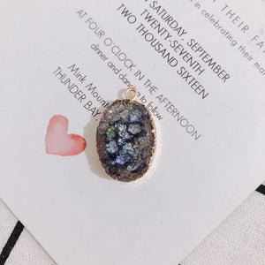 Transparent Rock Shell Resin Pendant Earrings Material