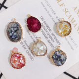 Transparent Rock Shell Resin Pendant Earrings Material