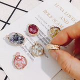 Transparent Rock Shell Resin Pendant Earrings Material