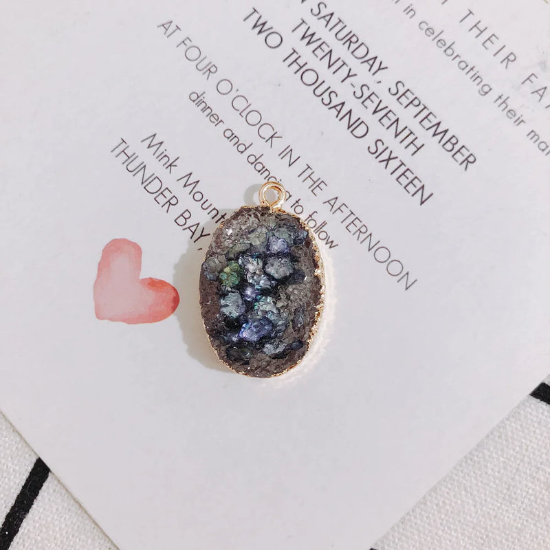 Transparent Rock Shell Resin Pendant Earrings Material