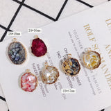 Transparent Rock Shell Resin Pendant Earrings Material