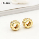 Plated Brass Metal Zircon Beads DIY Jewellery
