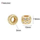 Plated Brass Metal Zircon Beads DIY Jewellery