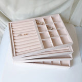 DIY Jewelry Box Drawer Storage Organizer Velvet Jewellery Earring Necklace