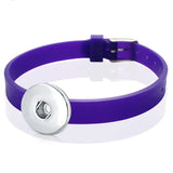 Colorful Silicone Snap Button Bracelet for Women Girls Boys