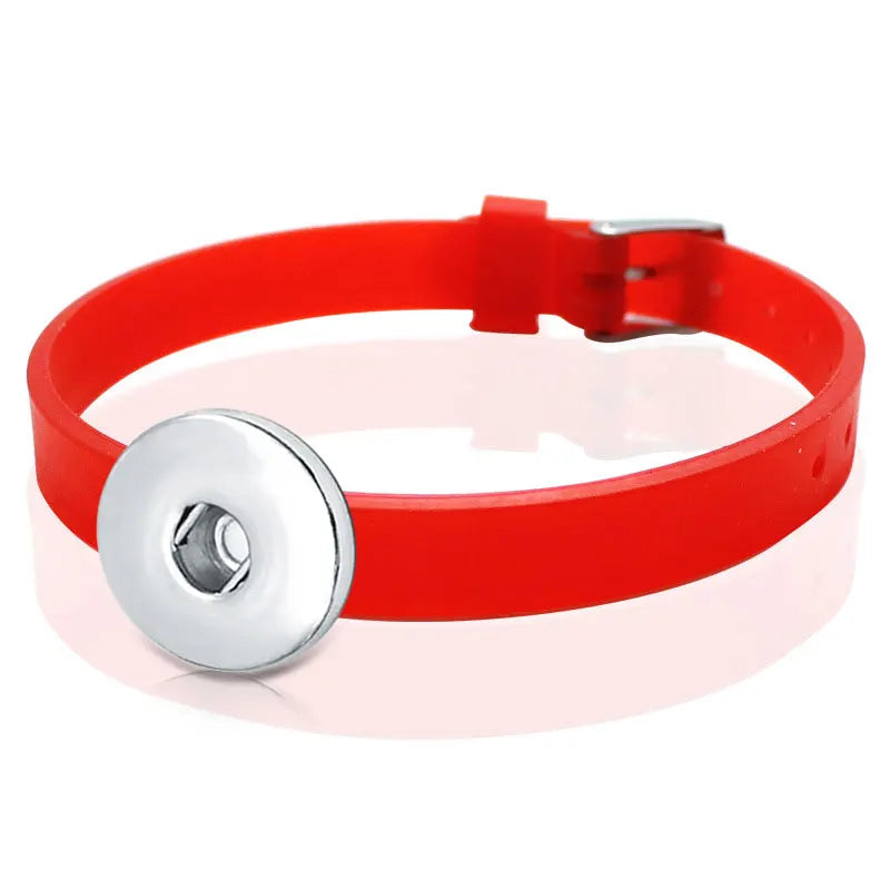 Colorful Silicone Snap Button Bracelet for Women Girls Boys