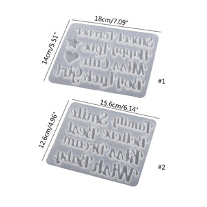 DIY Jewelry Casting Mold Letter Resin Molds for Keychain Pendant Crafts