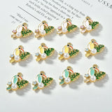 30pcs Colorful Animal Bird DIY Earring Charms Round Pearl Decor 21*15mm