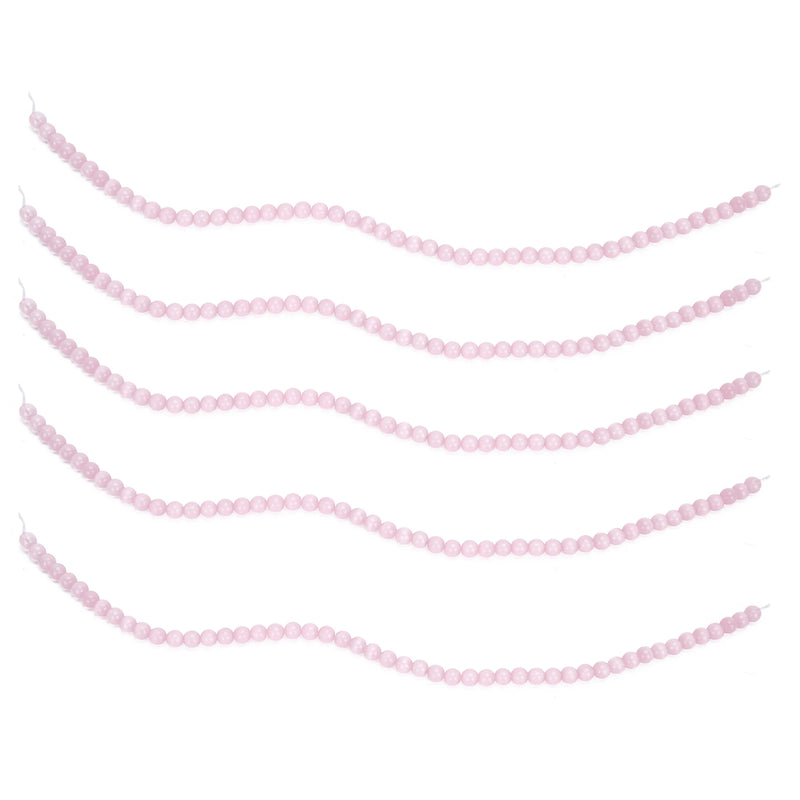 Pink 8mm Round Beads Jewelry Making Supplies Accessory