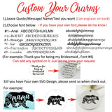Engraved Charm Pendant for Jewelry Making - DIY Bracelet Accessories