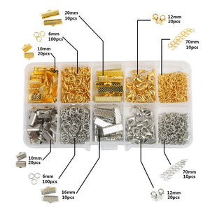 DIY Jewelry Earrings Making Kit with Chains, Clasp, Hooks, Beads