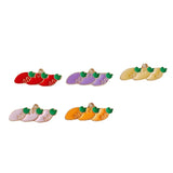100pcs Enamel Alloy Charms Vegetables Carrot Earring Necklace Pendants