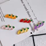 100pcs Enamel Alloy Charms Vegetables Carrot Earring Necklace Pendants
