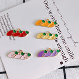 100pcs Enamel Alloy Charms Vegetables Carrot Earring Necklace Pendants