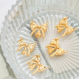 10pcs 19*20mm Copper Alloy Metal Ribbon Knot Bow Charms for Jewelry Making
